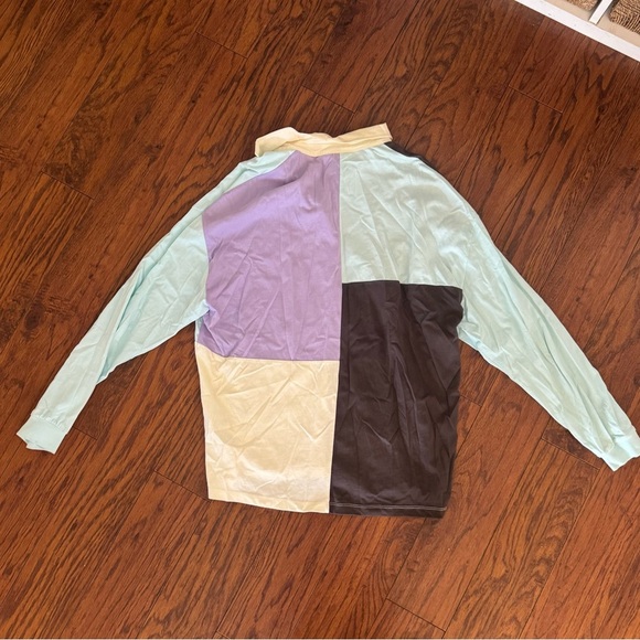 ASOS Men’s Crooked Tongues Colorblock Polo Long Sleeve Shirt  | Medium - Picture 6 of 6